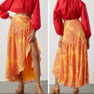 Anthropologie Hutch Printed Wrap Maxi Skirt, Size XS